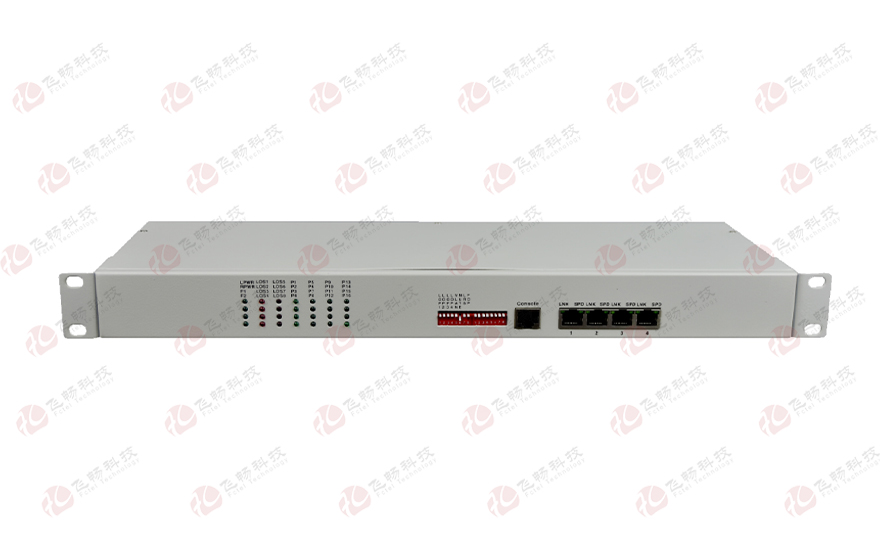 飛暢科技-16路電話(huà)+4E1+4xFE (光纖1+1備份 E1 1+1 備份) 光端機(jī)/E1 PCM復(fù)用